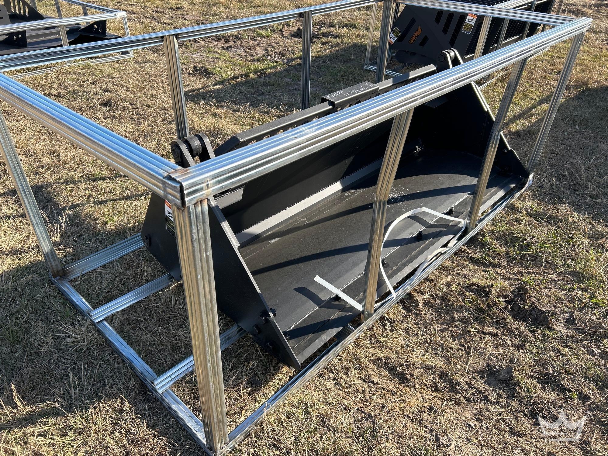 2025 Pabreak 74in. Hydraulic Dual Cylinder 4-in-1 Bucket Skid Steer Attachment (A61567)