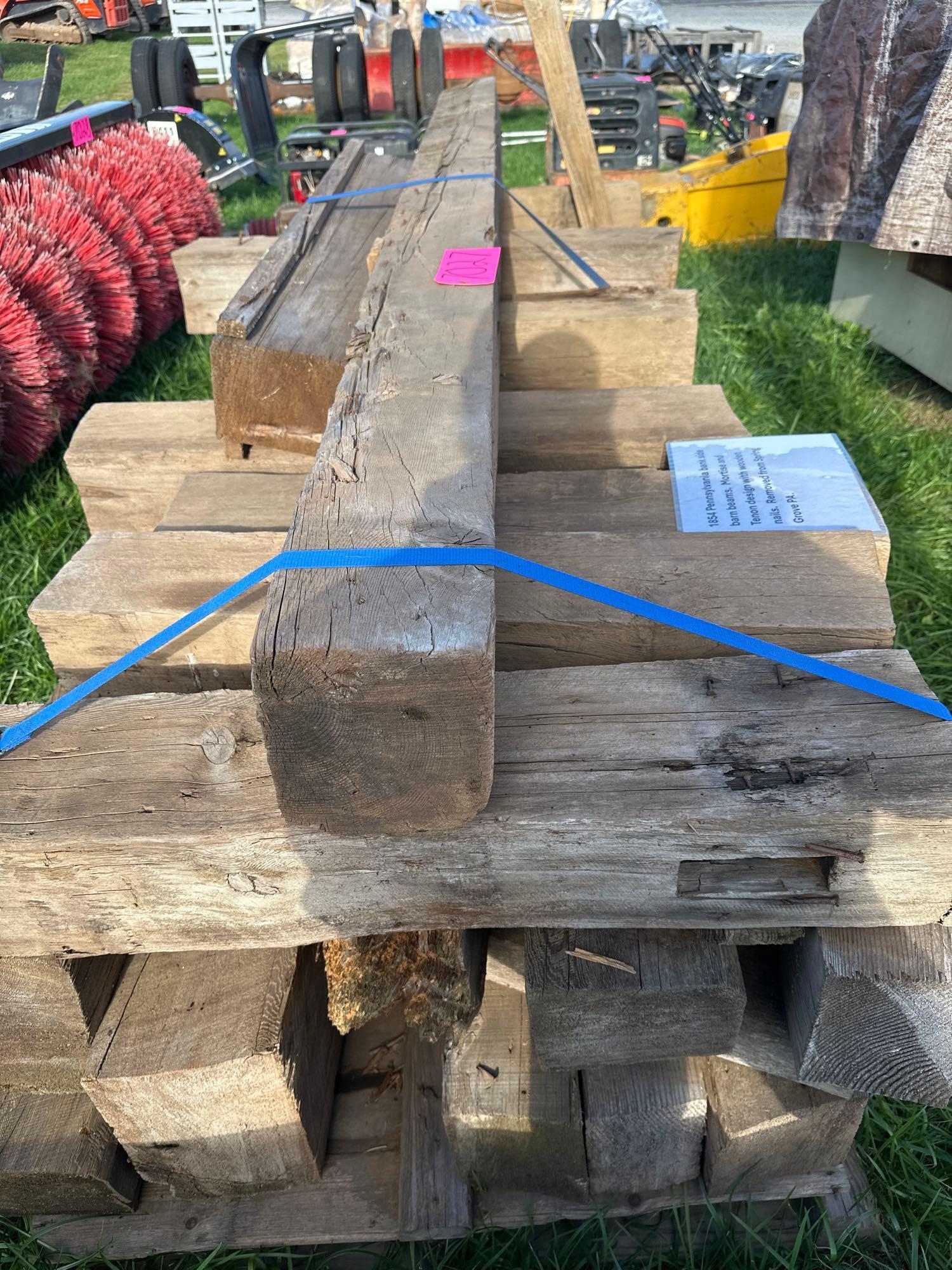 1854 Pennsylvania Bank Side Barn Beams (A47477)