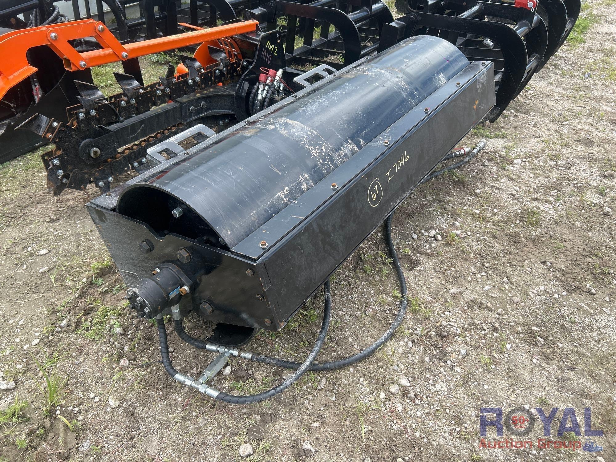2025 GIYI VR66 66in Vibratory Roller Skid Steer Attachment (A53421)