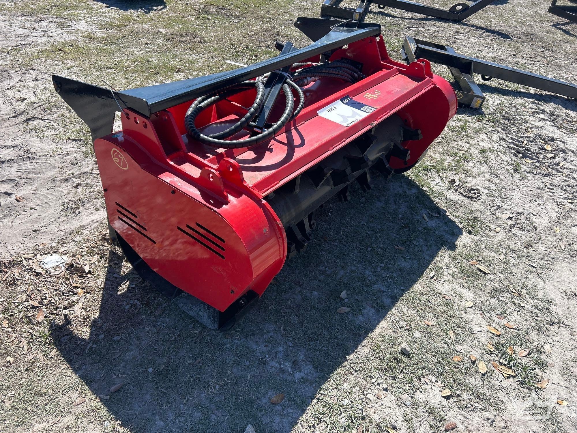 2025 48in Drum Mulcher Skid Steer Attachment (A61572)
