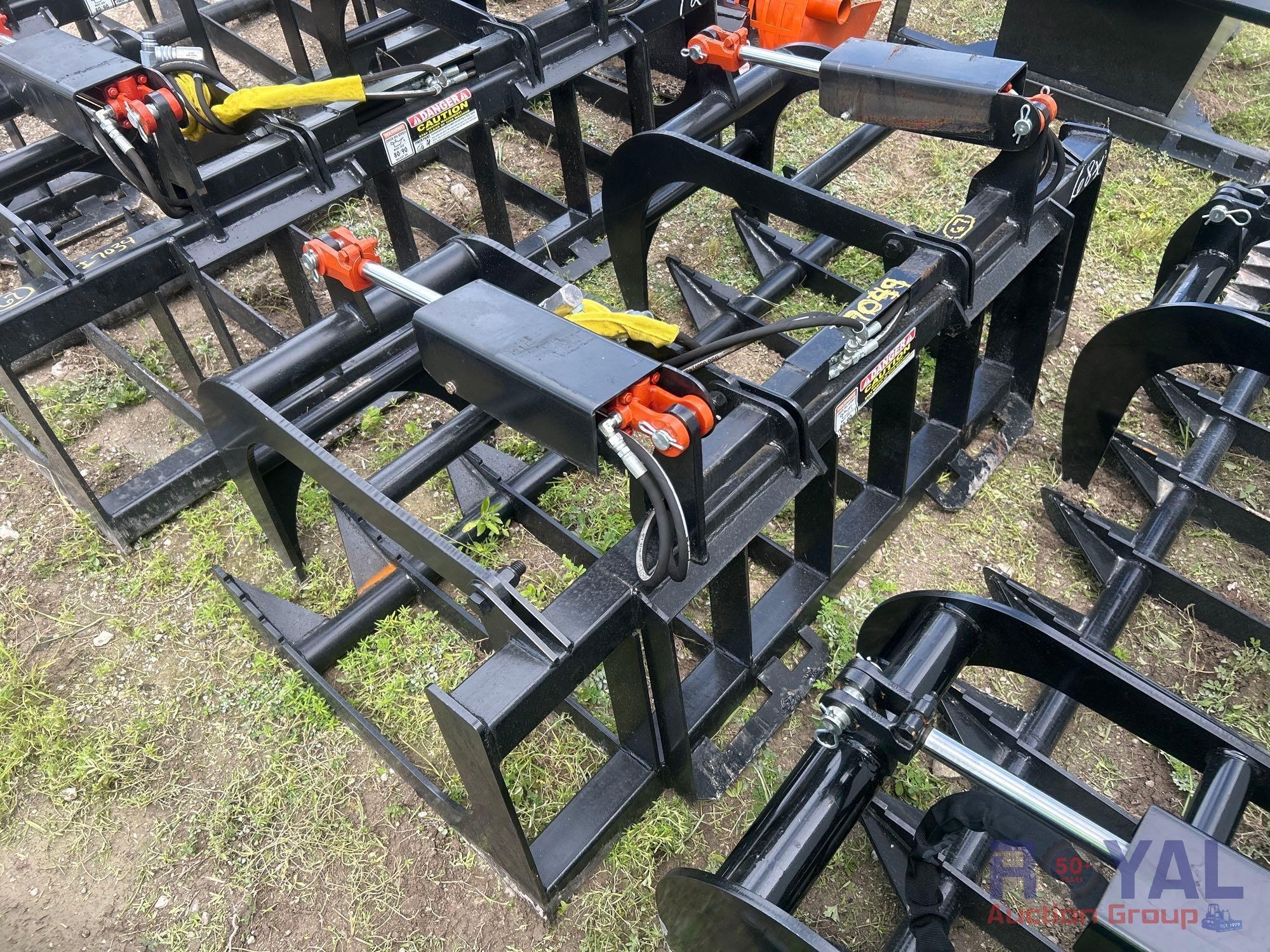 2025 68in Dual Cylinder Grapple Skid Steer Attachment (A53421)