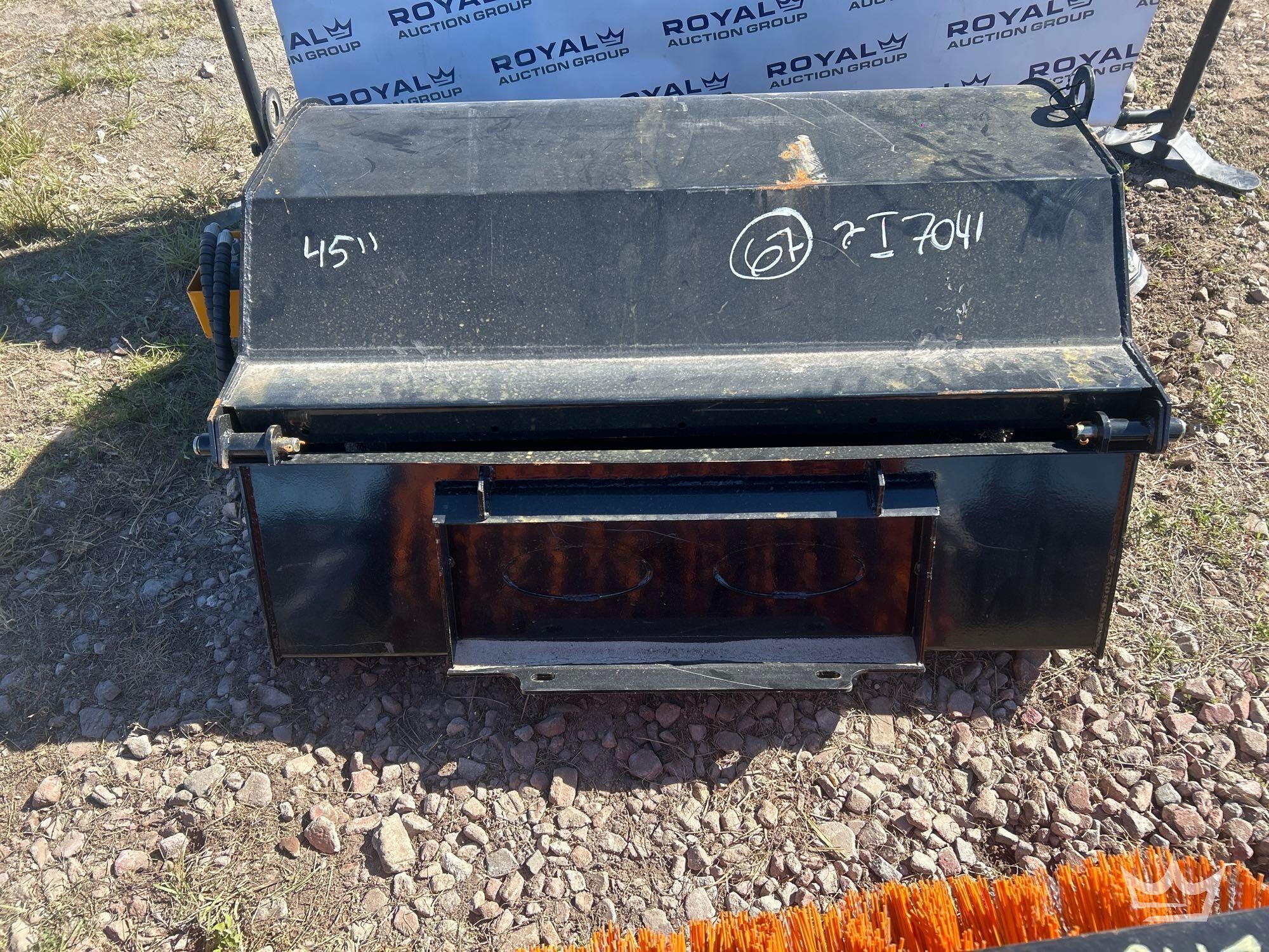 2025 BS43 44in. Hydraulic Boxbroom Sweeper Mini Skid Steer Attachment (A64553)