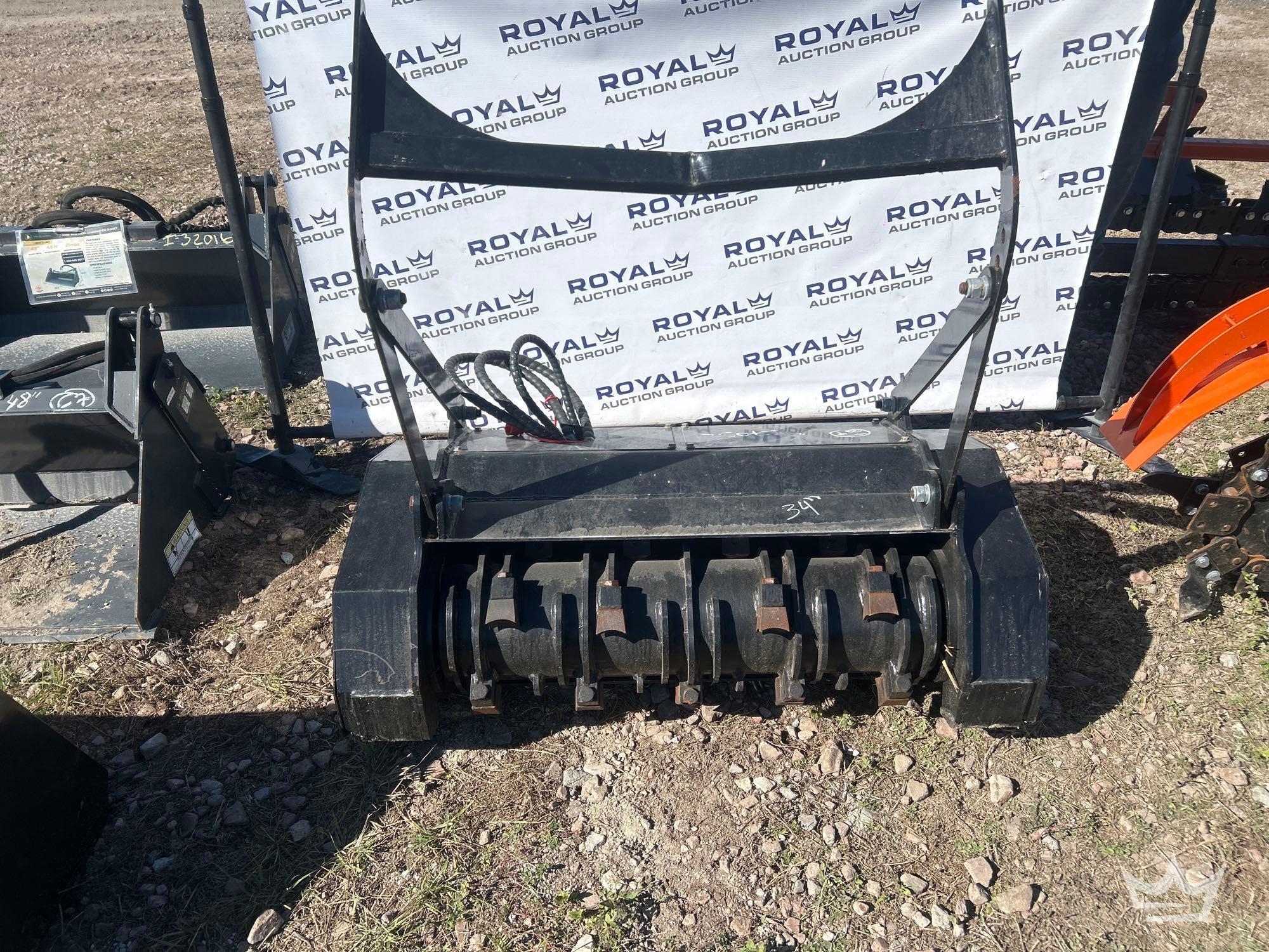 2025 Hydraulic Drum Mulcher Mini Skid Steer Attachment (A61572)