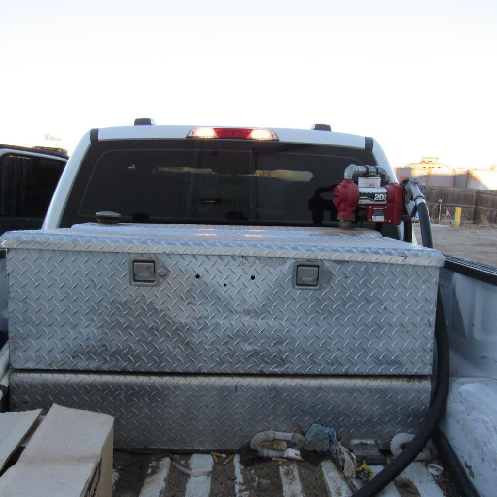 LOT: Fuel Transfer Tank, Tool Box, 12 Volt Fill-Rite Pump (A59076)