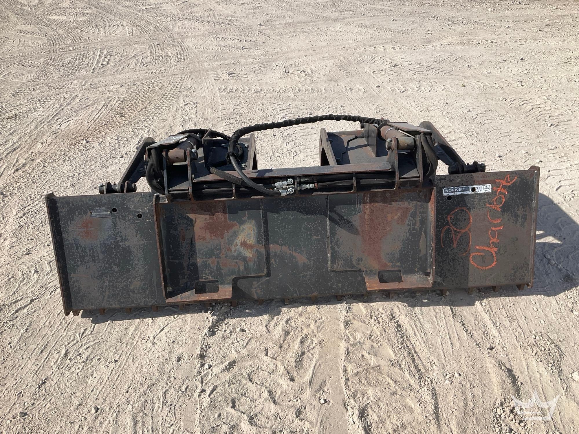 80in Hydraulic Dual Cylinder Root Grapple Bucket Skid Steer Attachment (A61567)