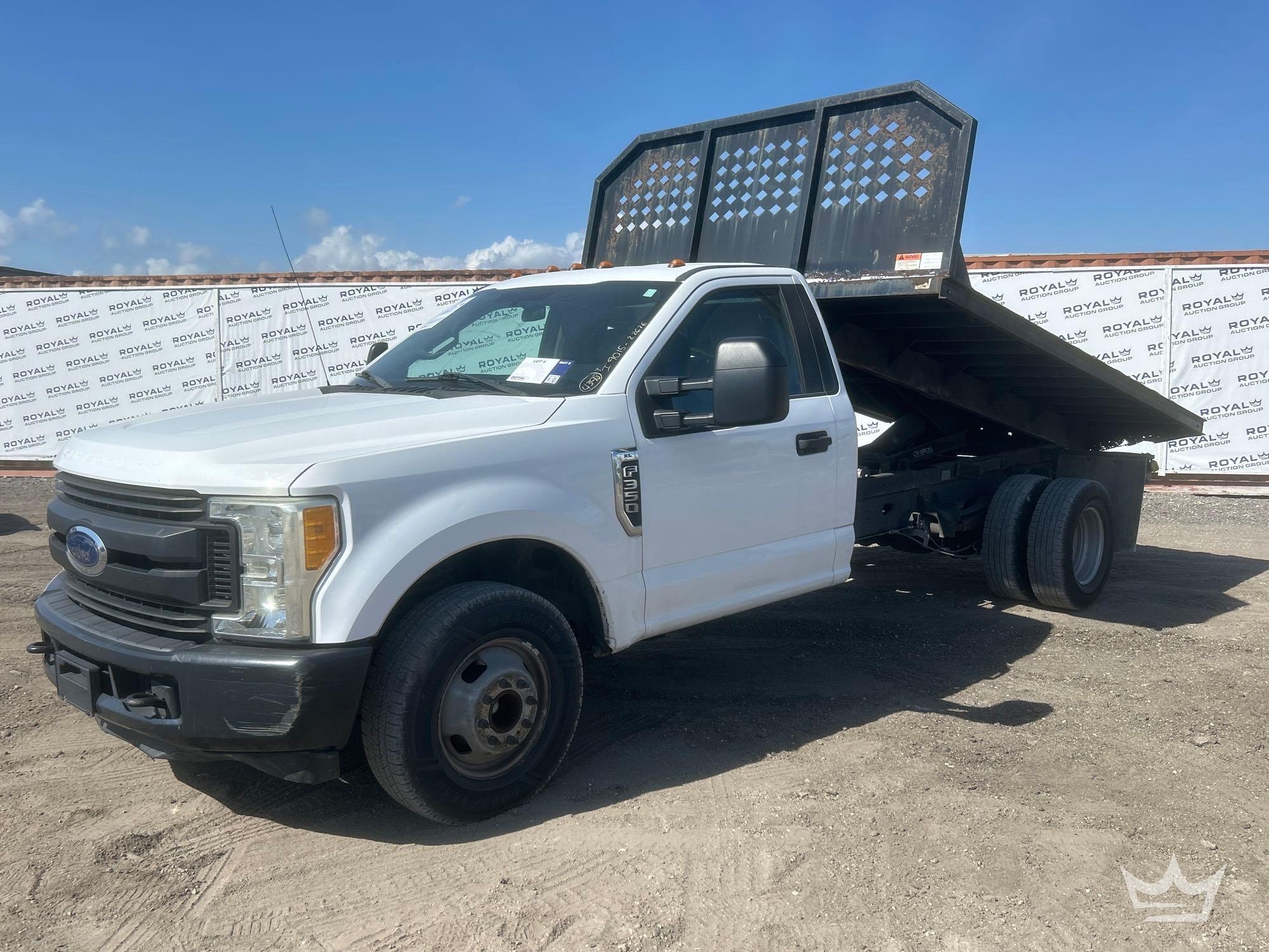 2017 Ford F-350 Flatbed Dump Truck (A61573)