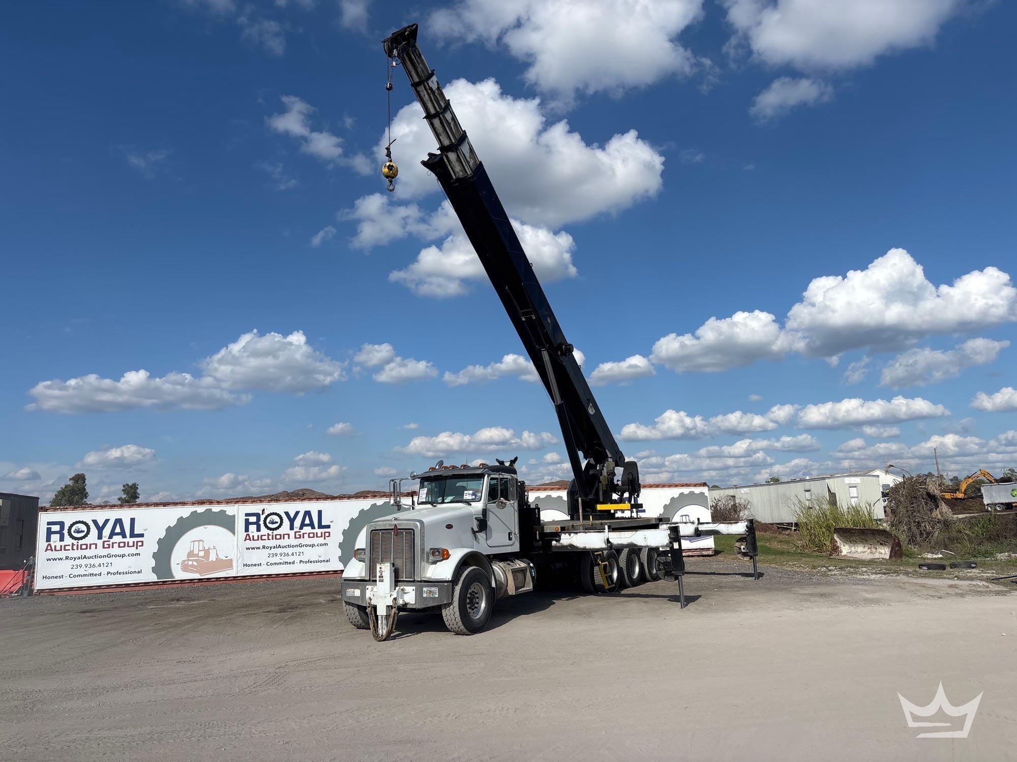 2011 Peterbilt 365 Altec AC38-127S 5-Mast 127ft. 38 Ton Tri-Axle Hydraulic Telescopic Crane Truck (A56858)