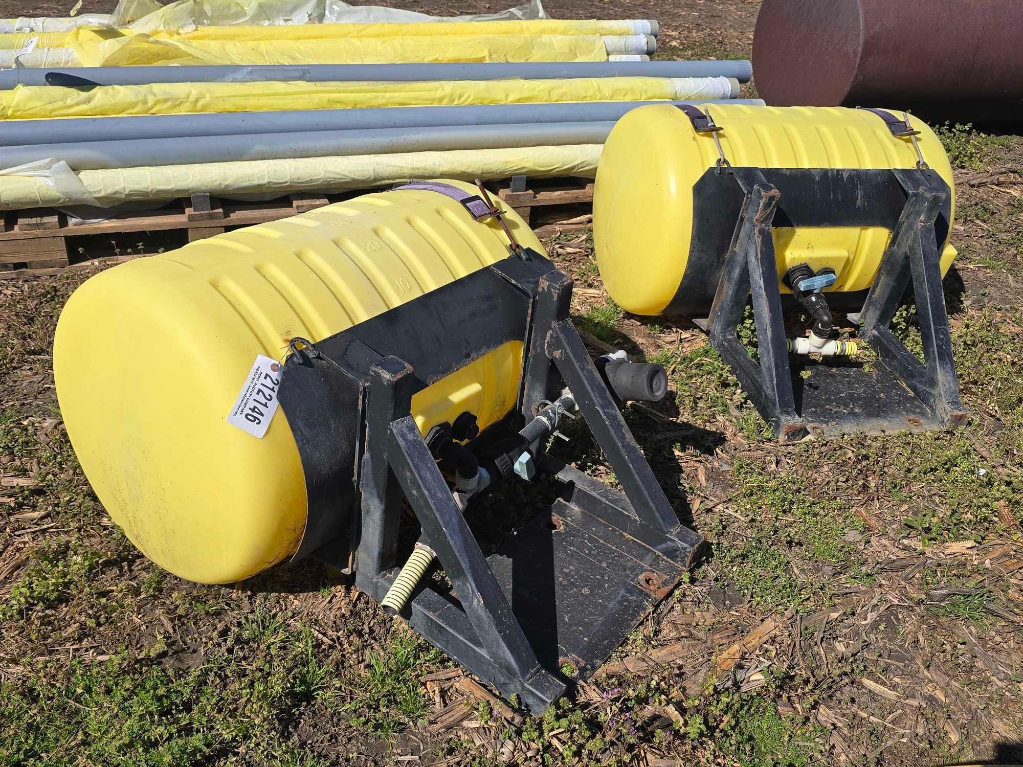 (2) 60 GAL POLY SIDE MOUNT TANKS (A63291)