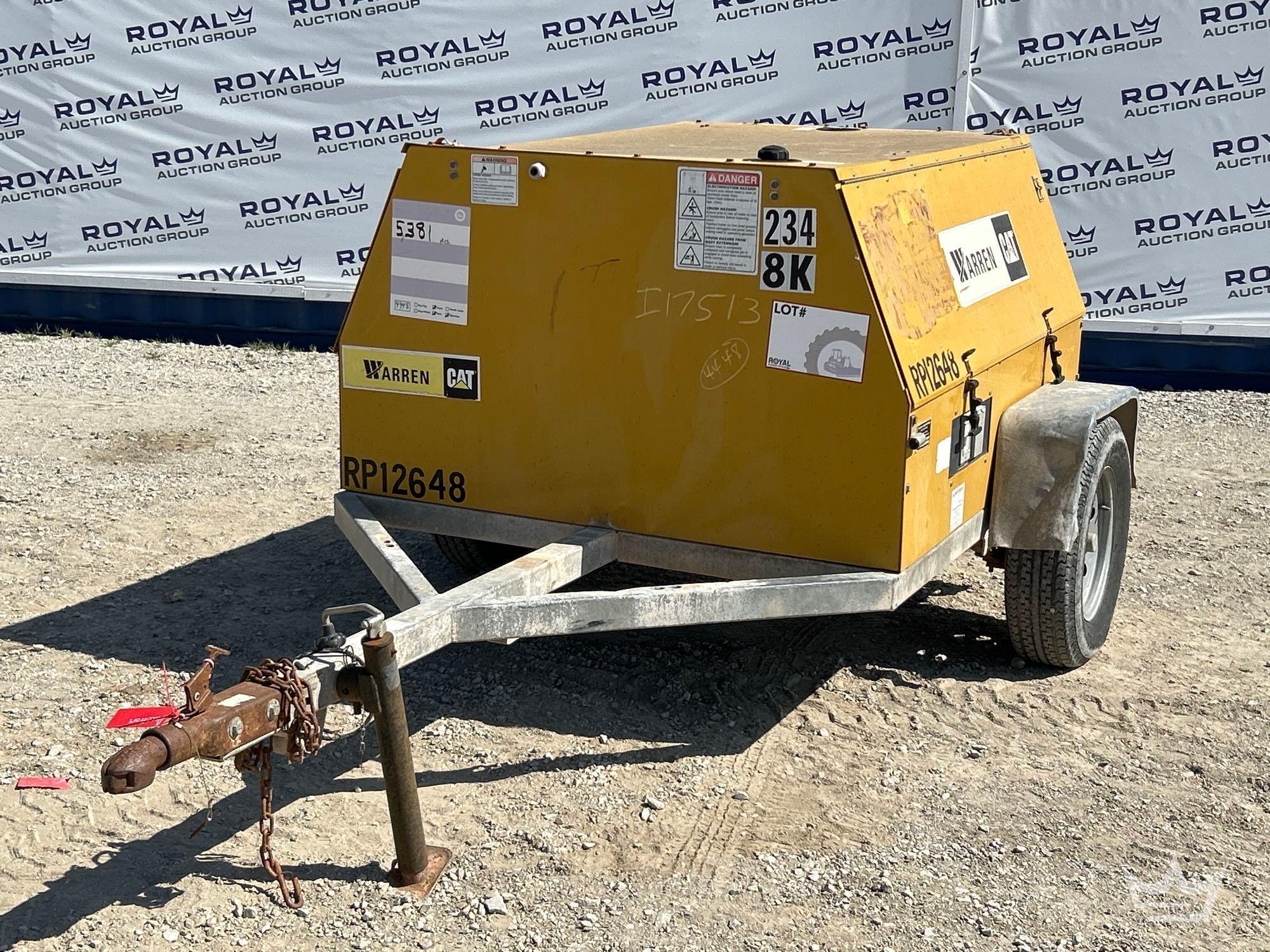 2013 Caterpillar Warren Power Systems WCW204MH 20KW Towable Light Tower (A64194)