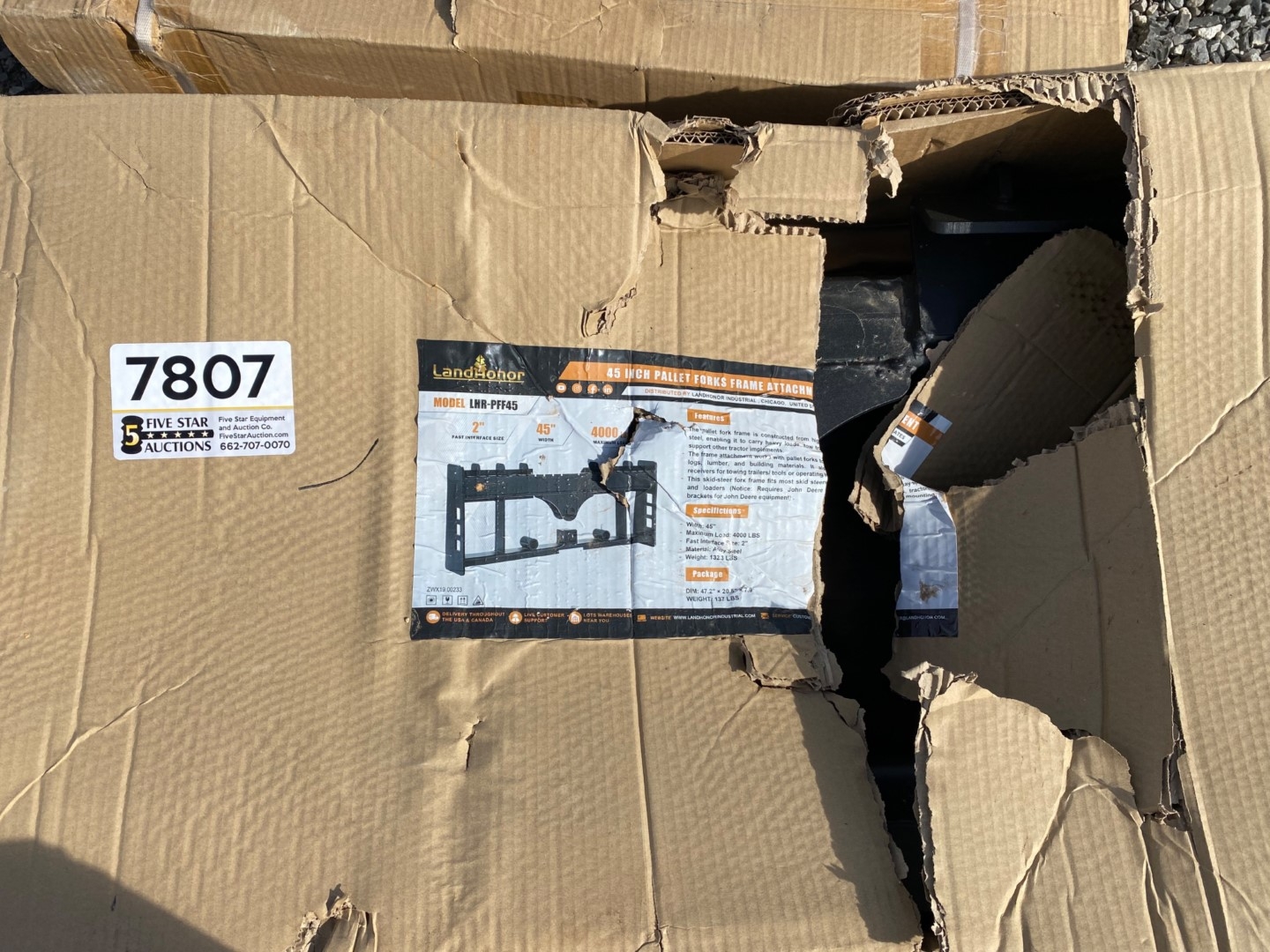 45â€� Pallet Fork Plate Attachment (A64047)