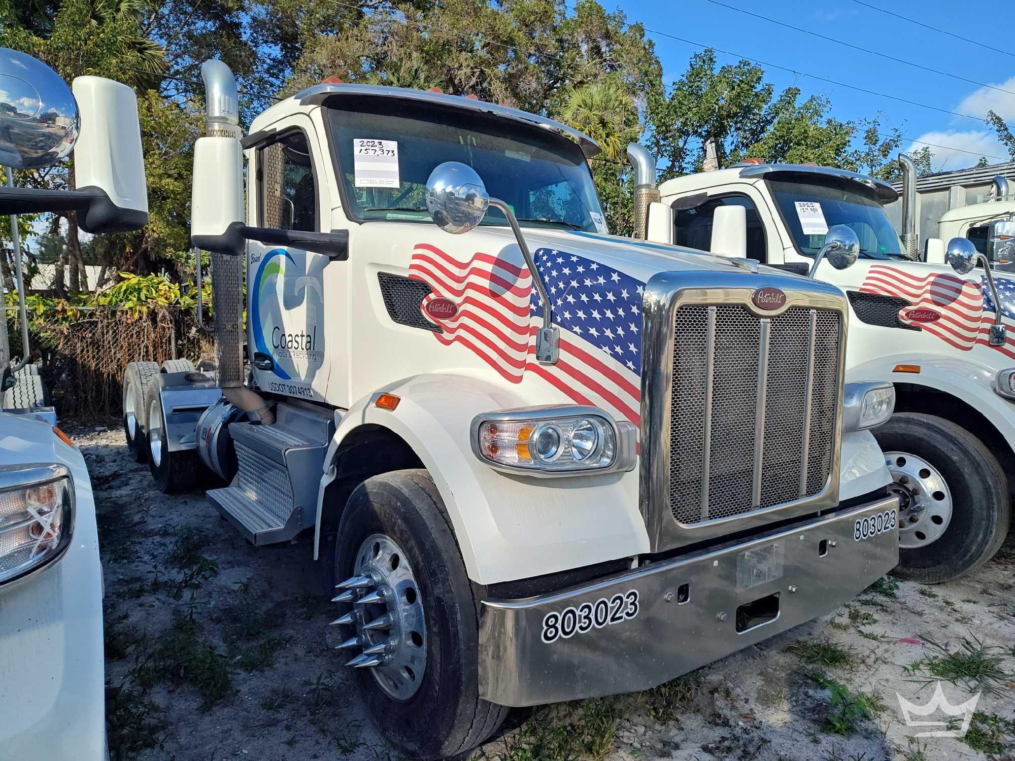 2023 Peterbilt 567 T/A Wet Kit Day Cab Truck Tractor (A61573)