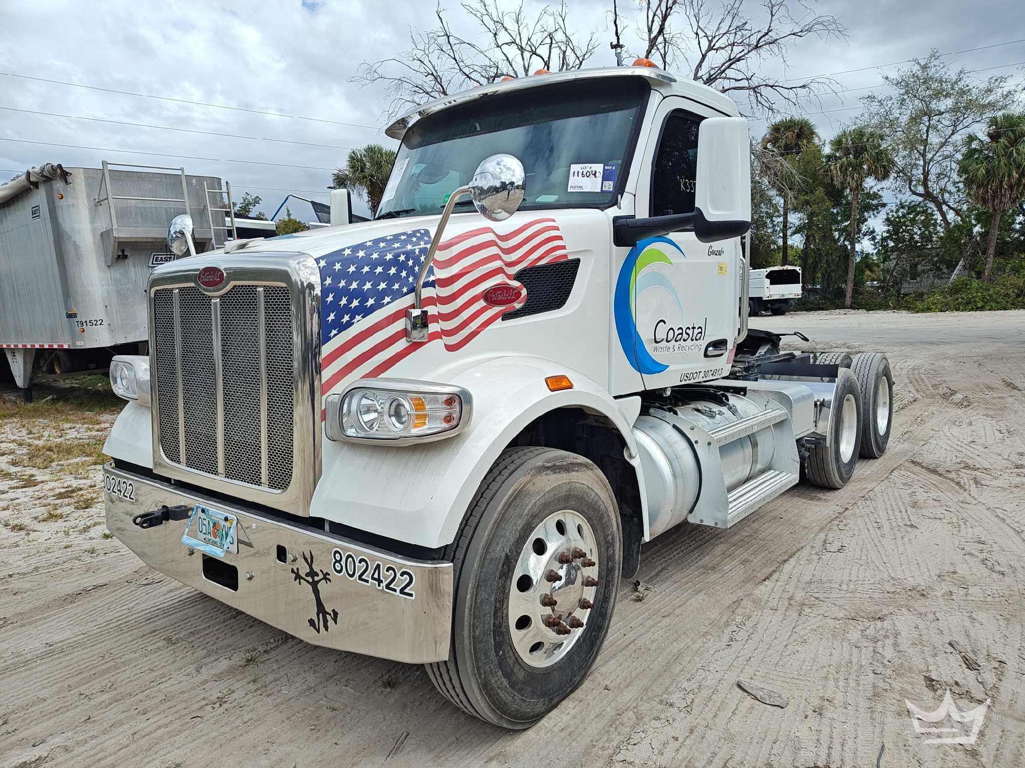 2022 Peterbilt 567 T/A Wet Kit Day Cab Truck Tractor (A61573)