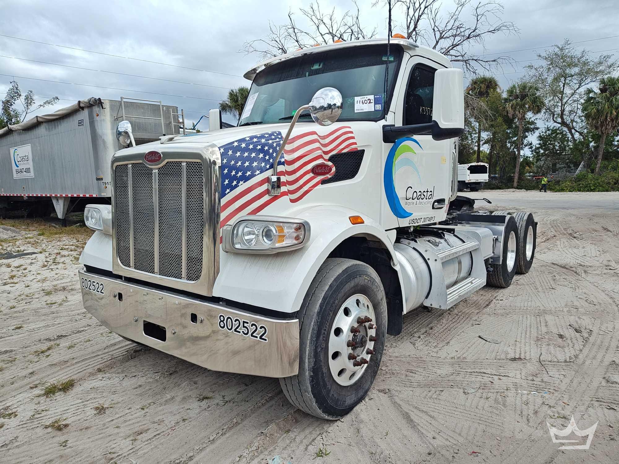 2022 Peterbilt 567 T/A Wet Kit Day Cab Truck Tractor (A61573)