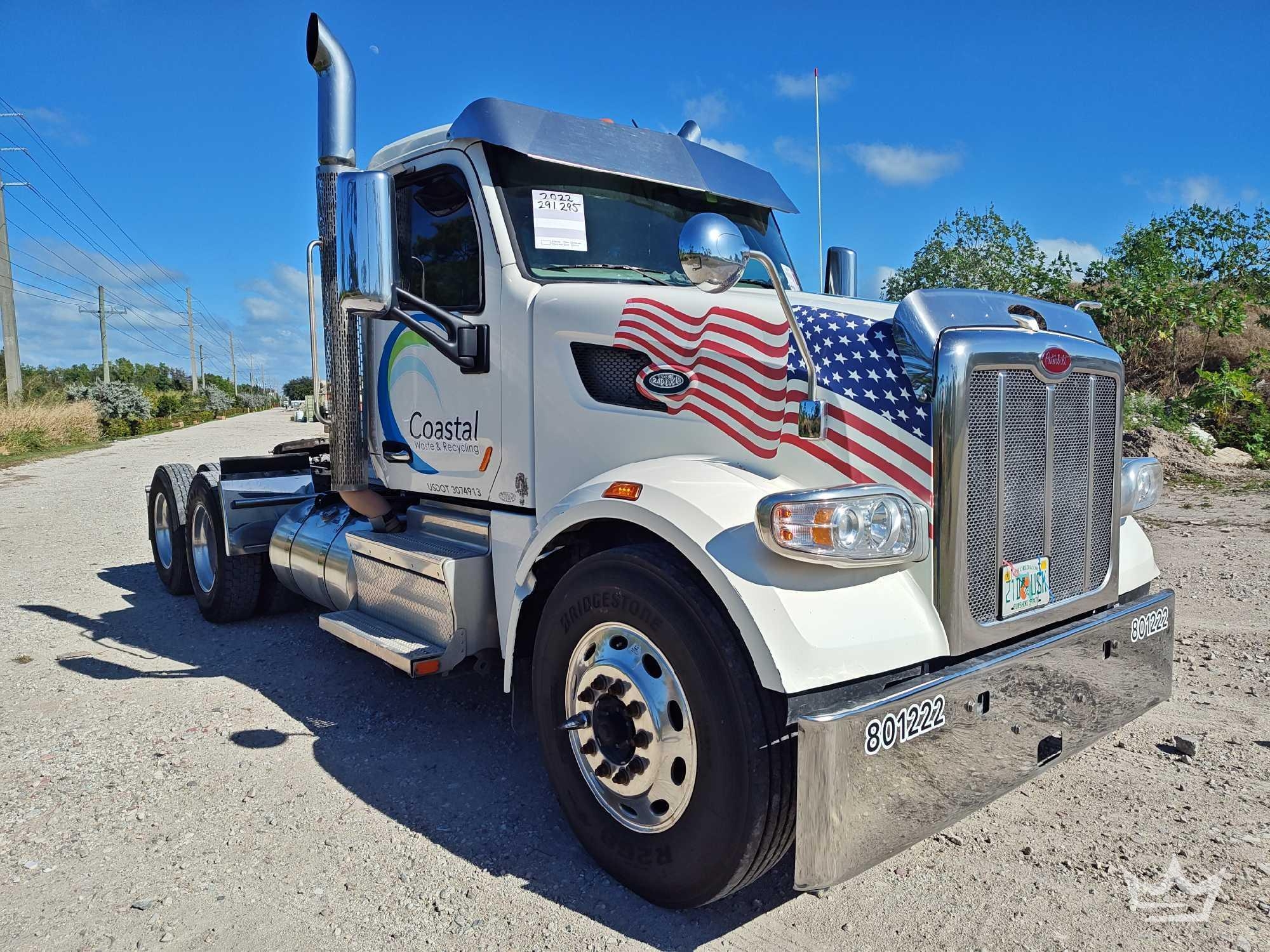 2022 Peterbilt 567 T/A Wet Kit Day Cab Truck Tractor (A61573)