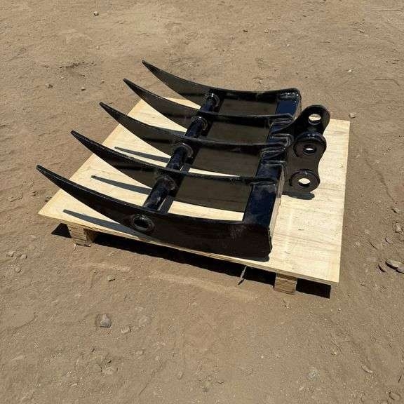 Mini-Excavator Heavy Duty Weed, Brush, and Rock Rake (New/Unused) (A59225)