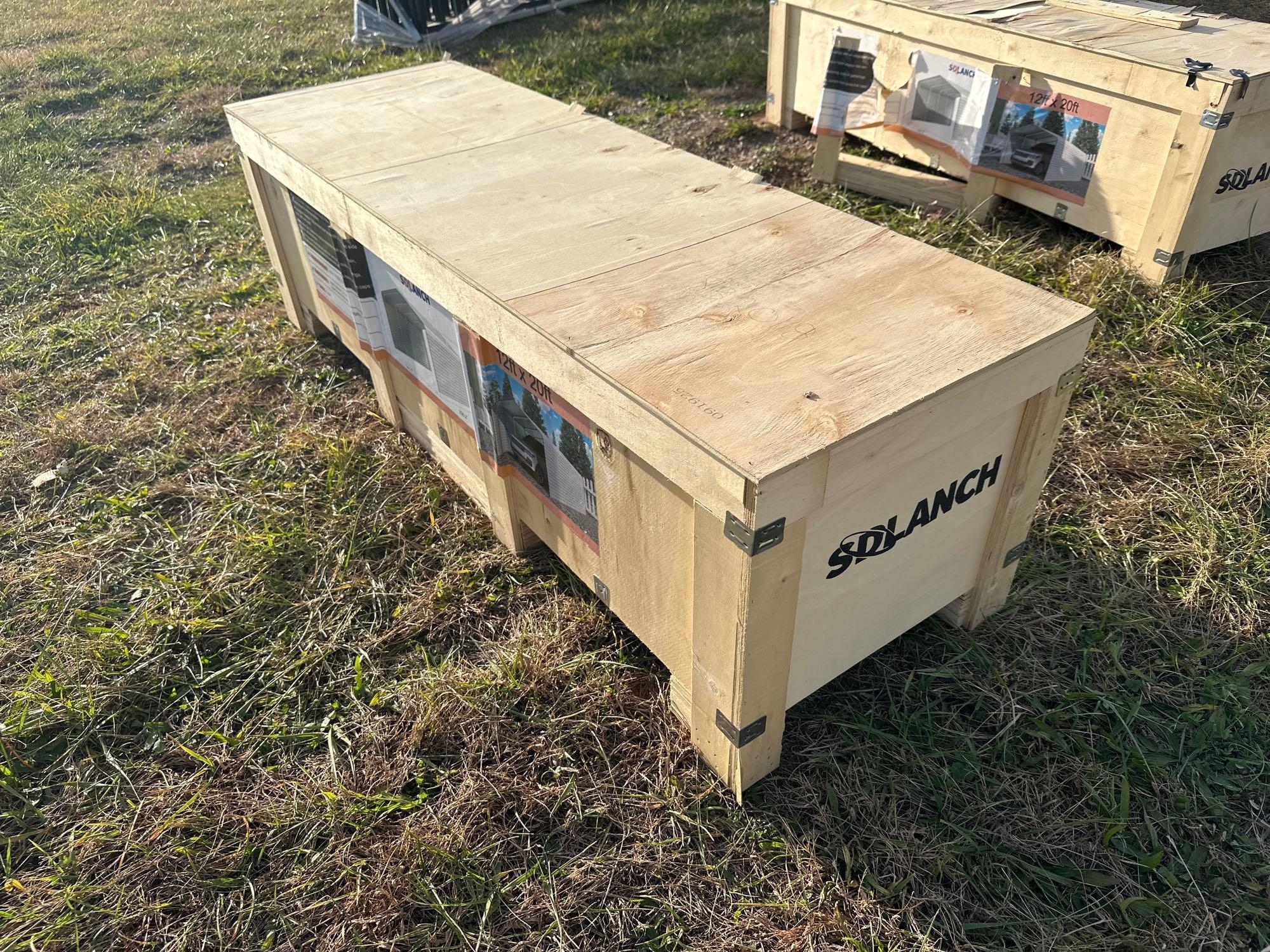 New/Unused SD Lanch 12x20 Enclosed Carport (A57454)