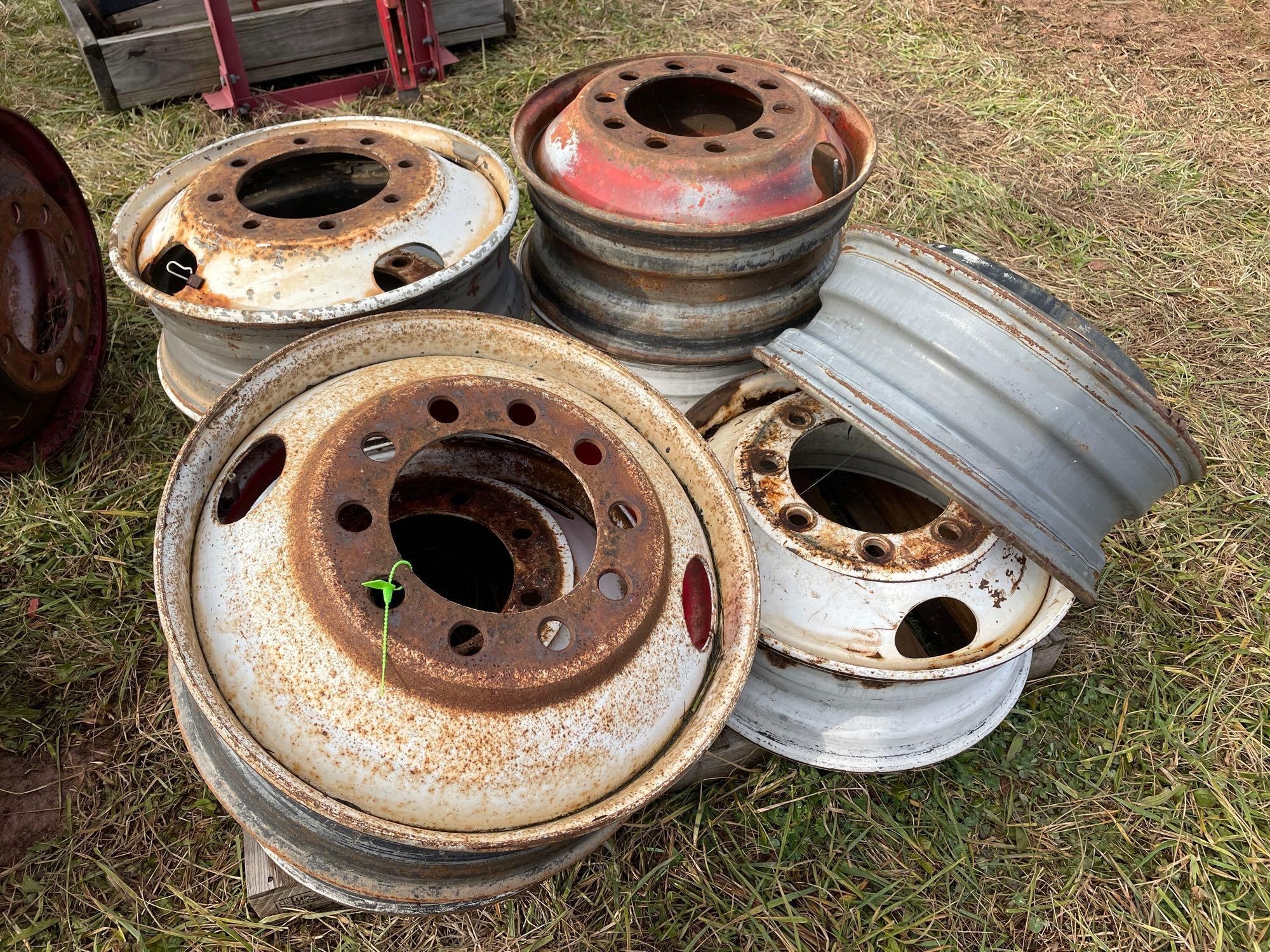 (8) Ten Hole 23- and 25-Inch Steel Rims (A57454)