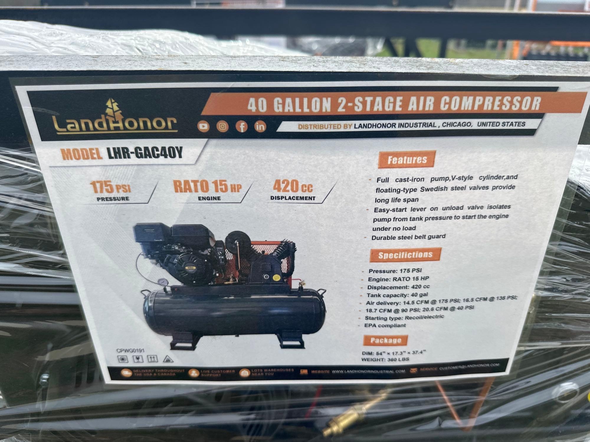 New/ Unused Landhonor 2 Stage Air Compressor (A65583)