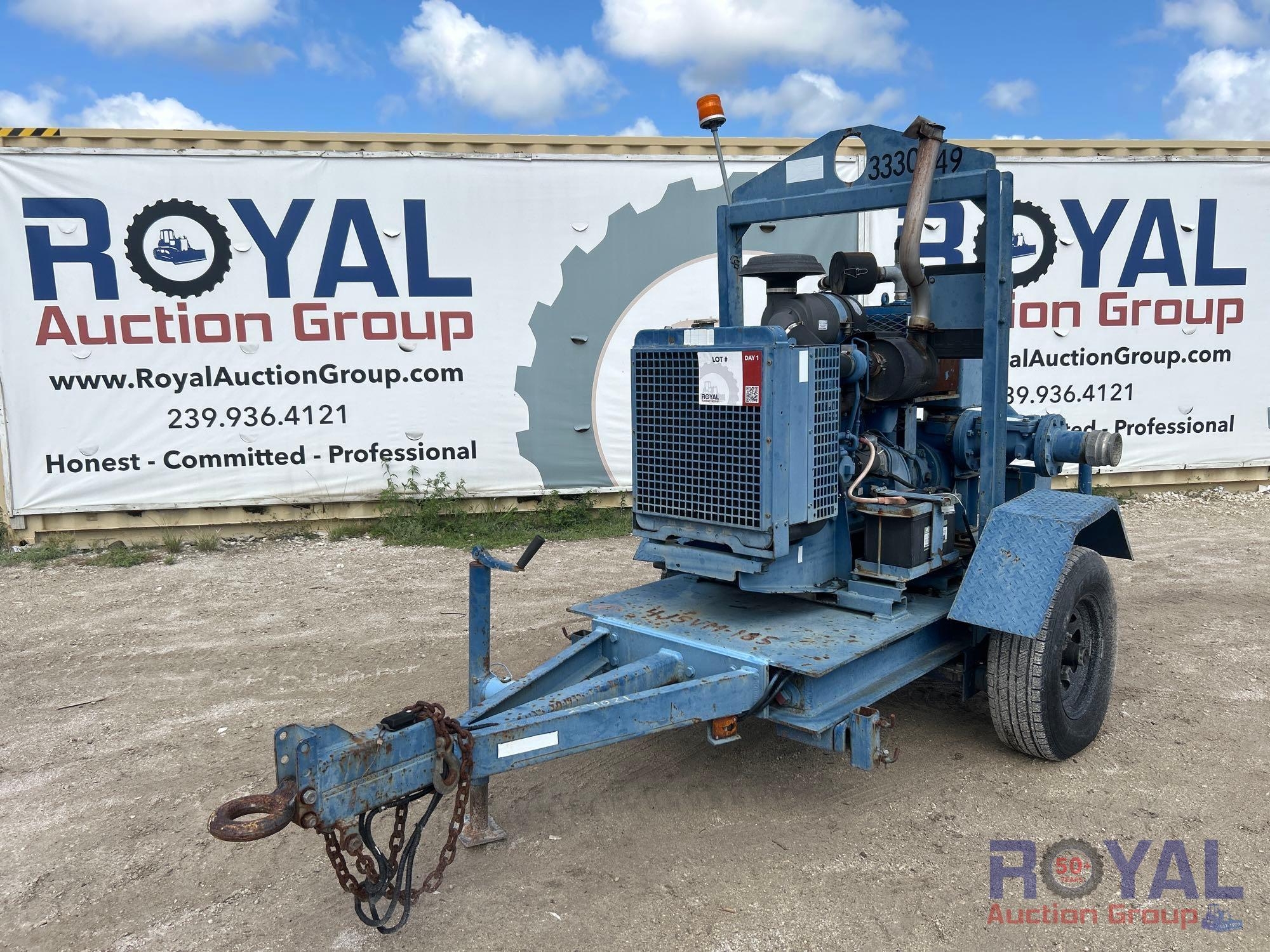 2014 Thompson 4JSVM 4in Vacuum-Assisted Solids Handling Pump Towable S/A Trailer (A46683)