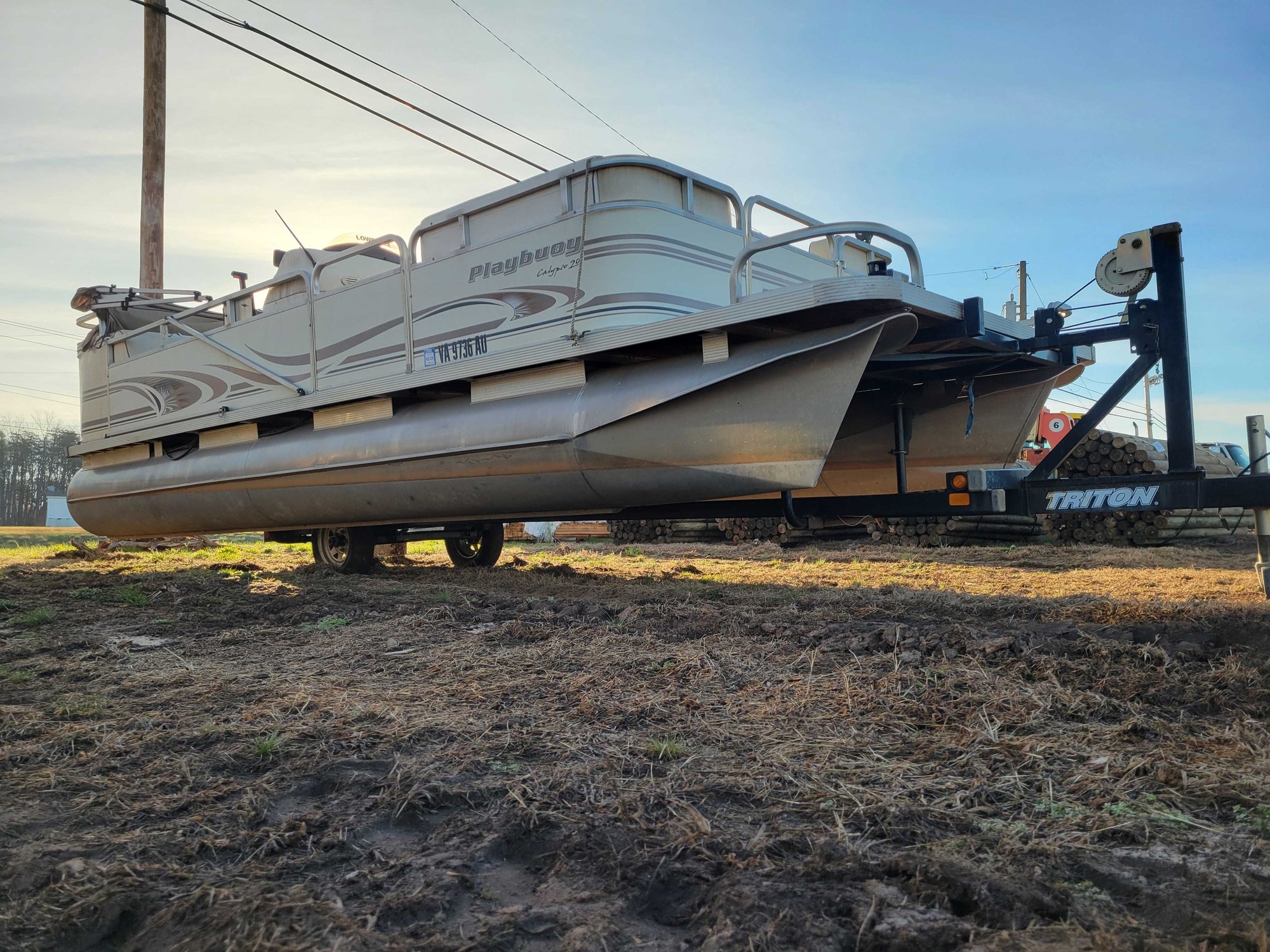 1999 Playbuoy Pontoon and Boat Trailer (A62613)