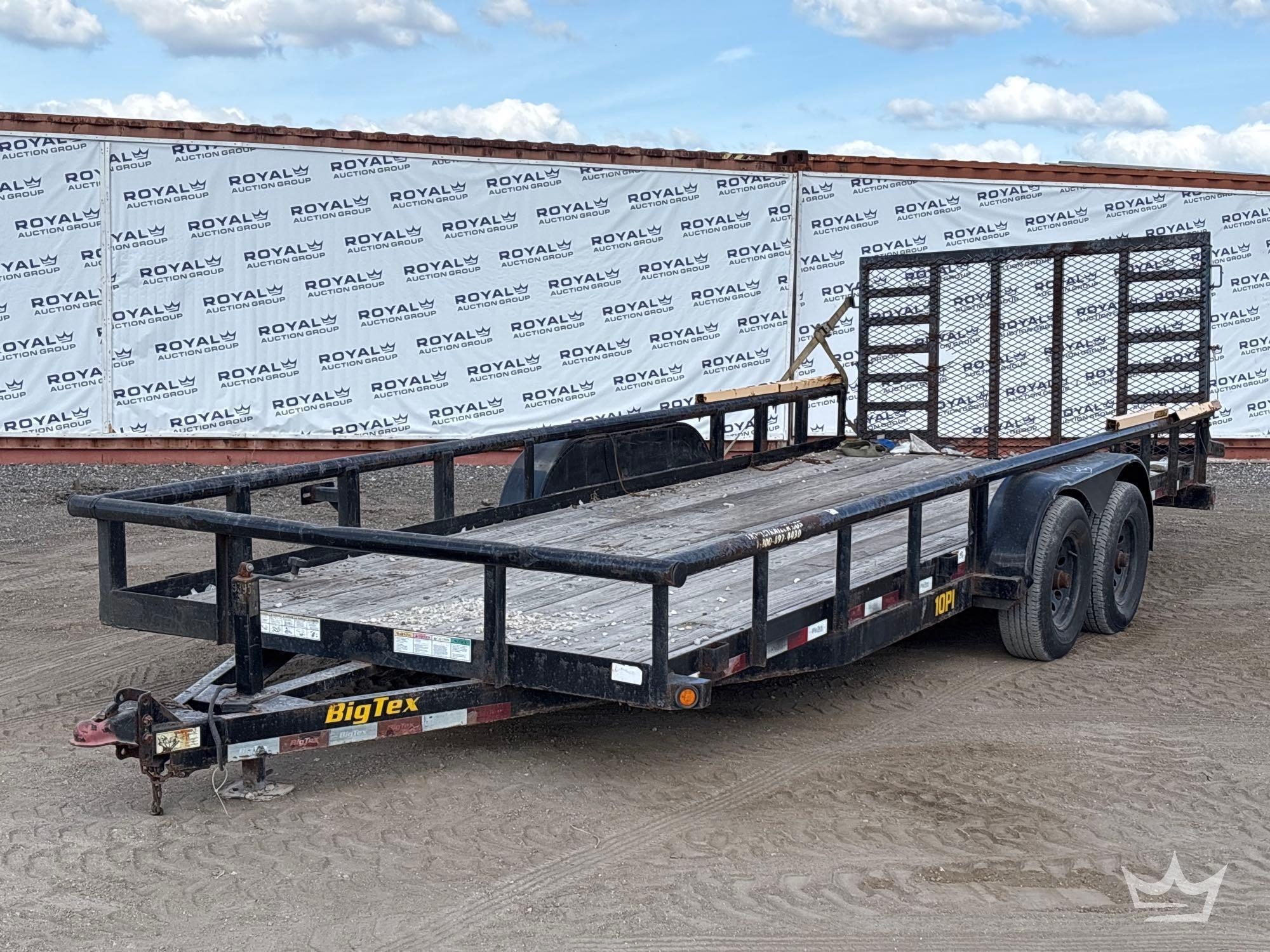 2019 Big Tex 10PI-20BK4HDIR 5 Ton T/A Flatbed Equipment Trailer (A59230)