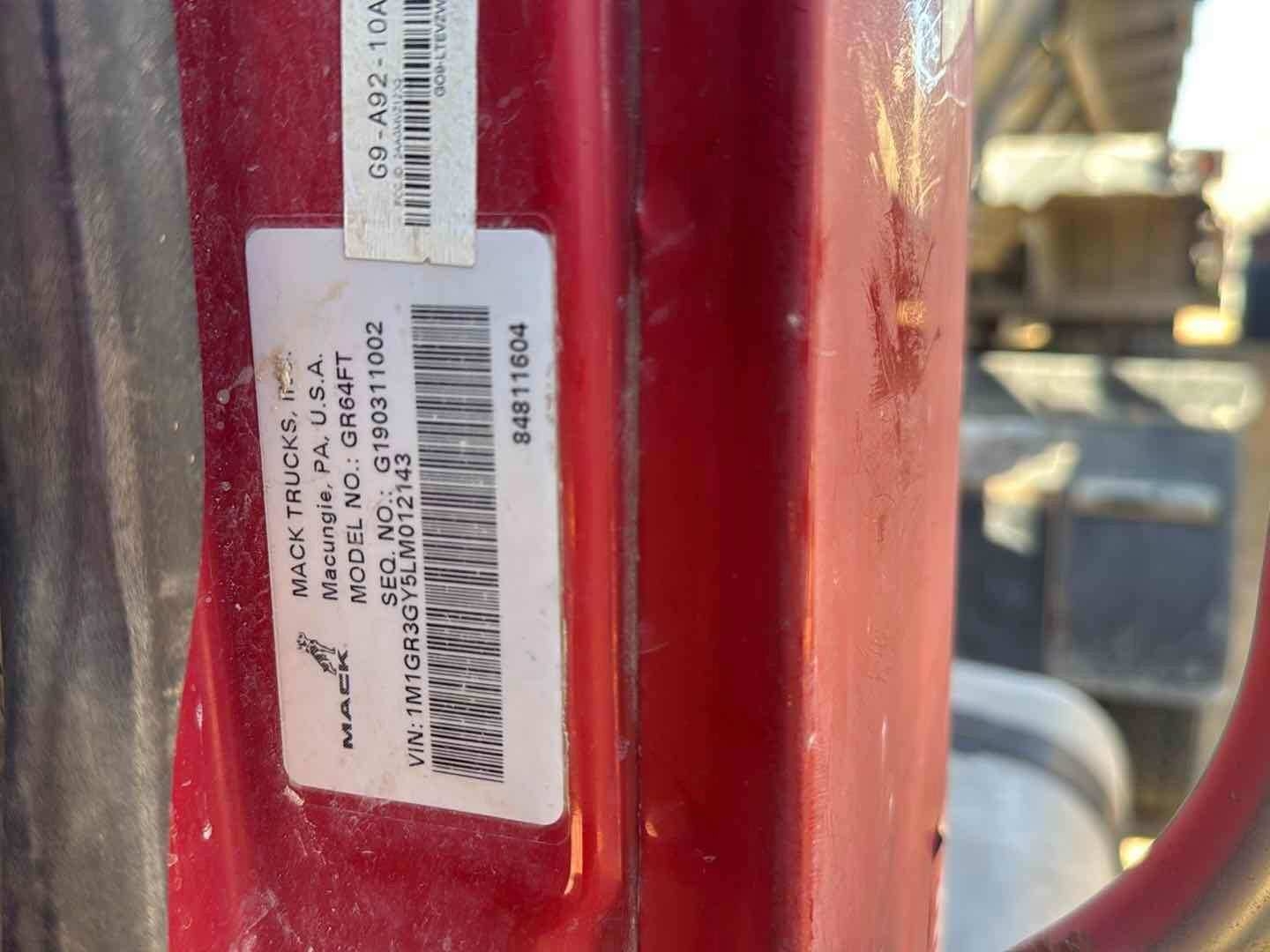 2020 MACK GRANITE (A58214)