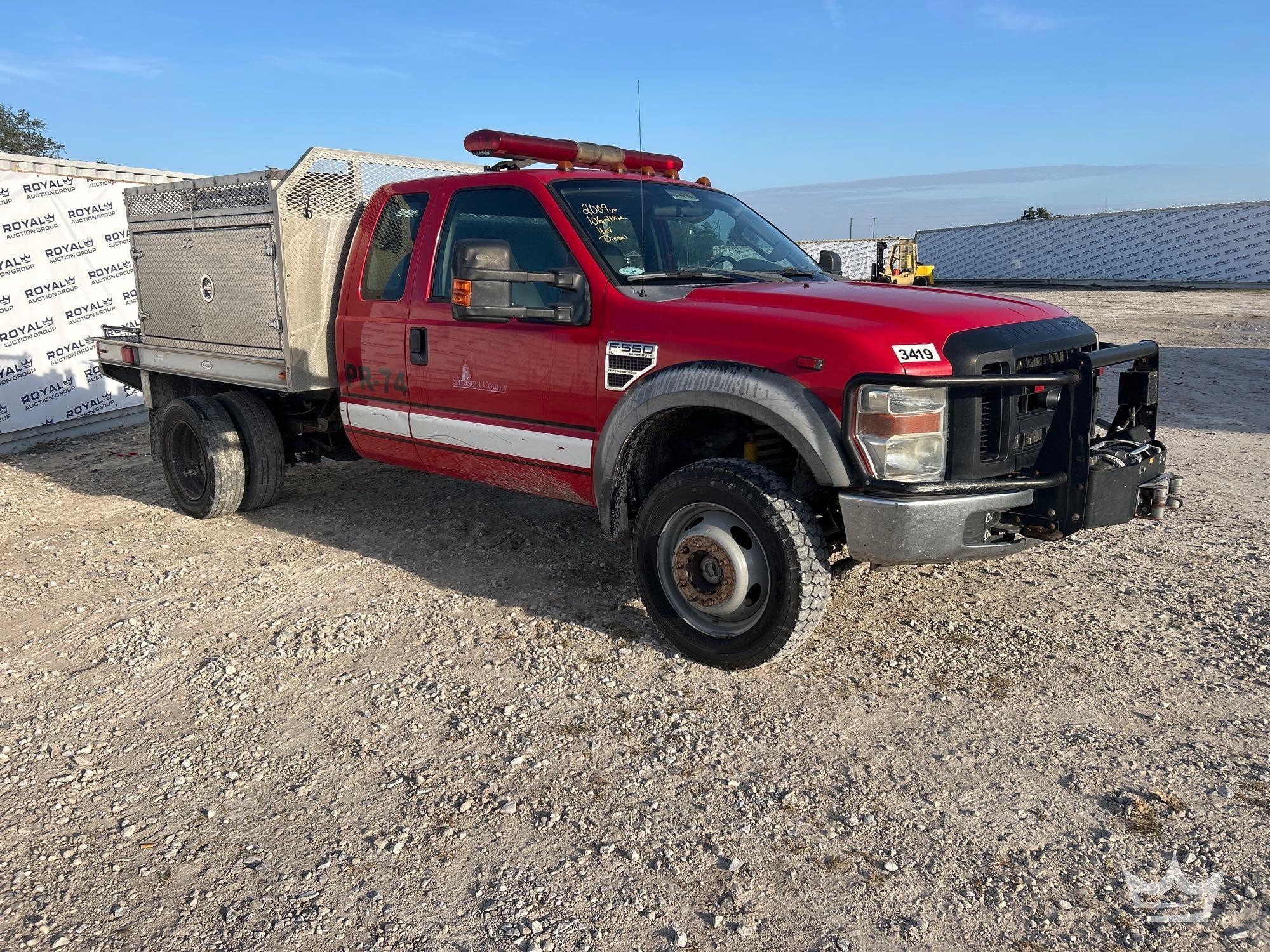 2009 Ford F-550 4x4 Ext. Cab Brush Fire Truck (A59230)