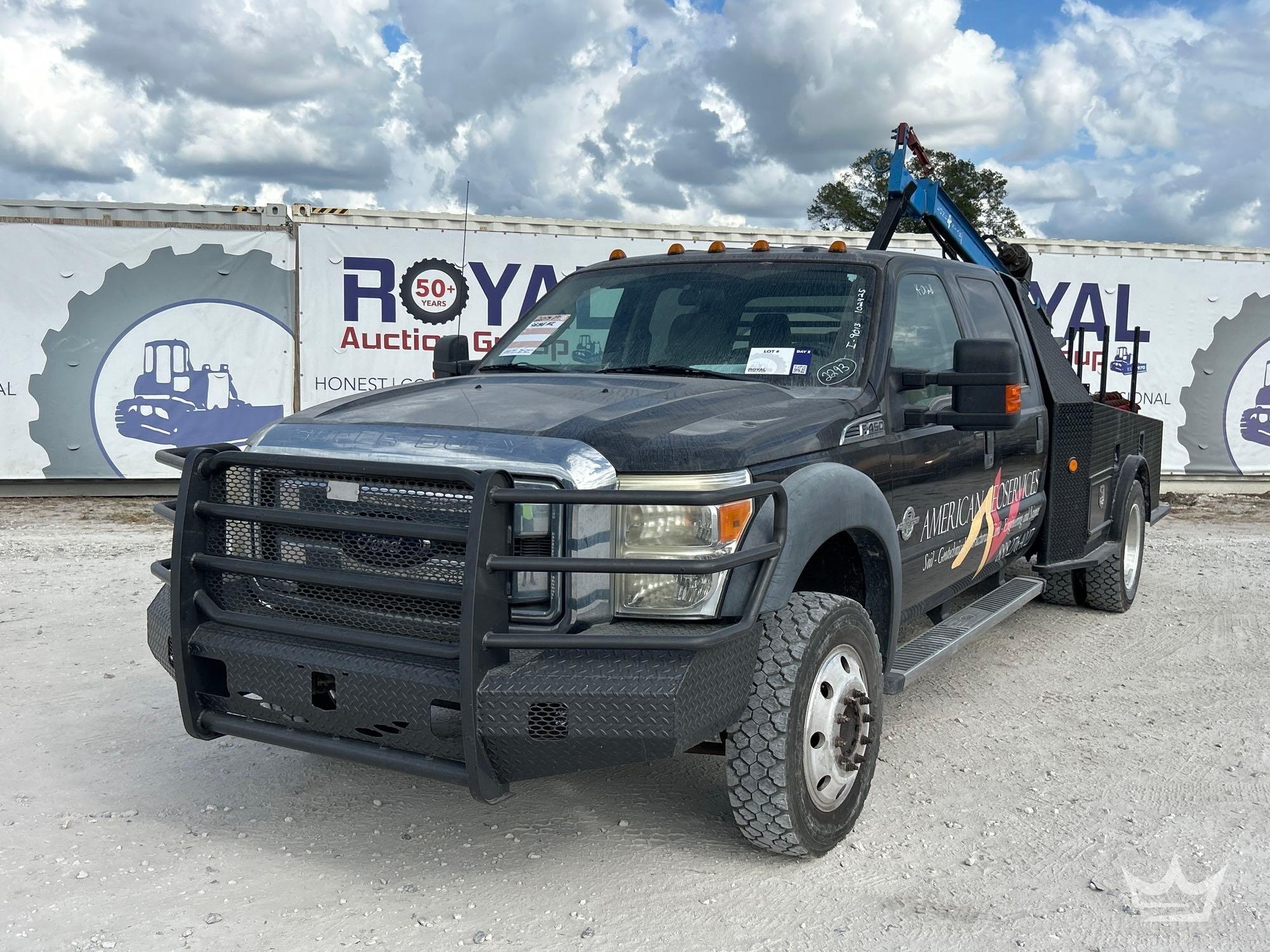 2013 Ford F-450 4x4 Crew Cab Little Beaver LS300 Drill Rig Truck (A59230)