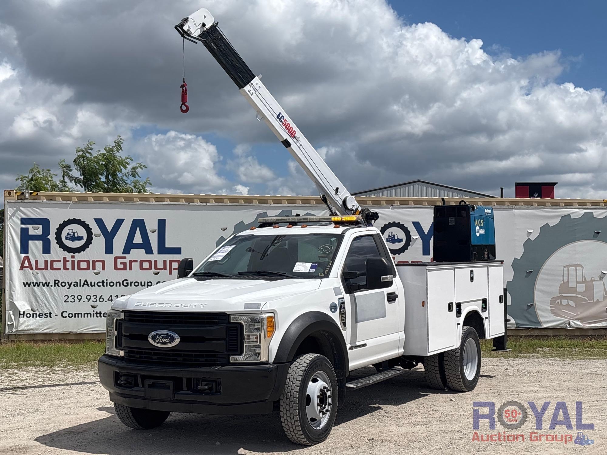 2018 Ford F-550 Stellar EC5000 2.5 Ton Crane Service Truck (A55788)