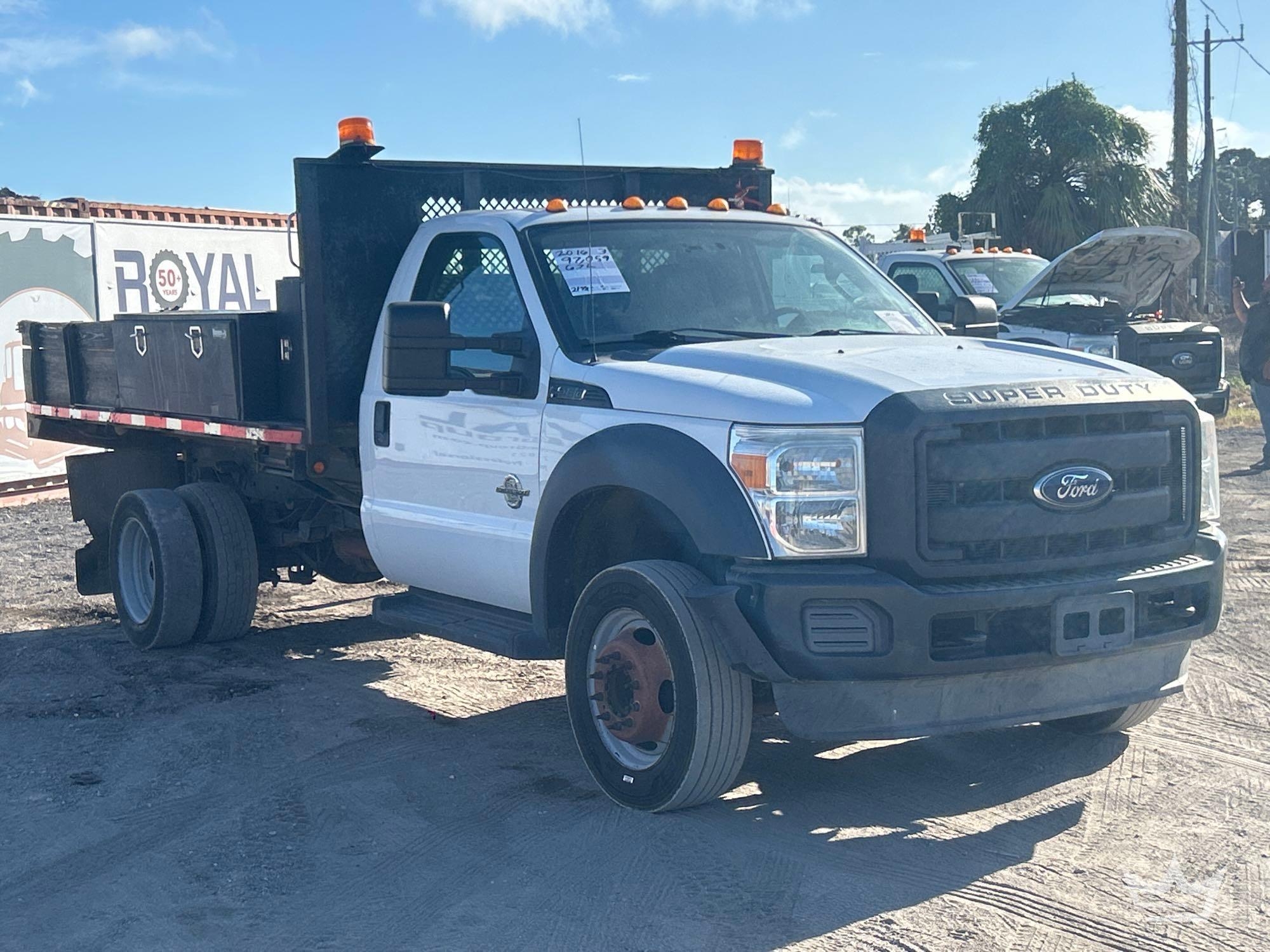 2016 Ford F-450 Utility Flatbed Dump Truck (A61568)