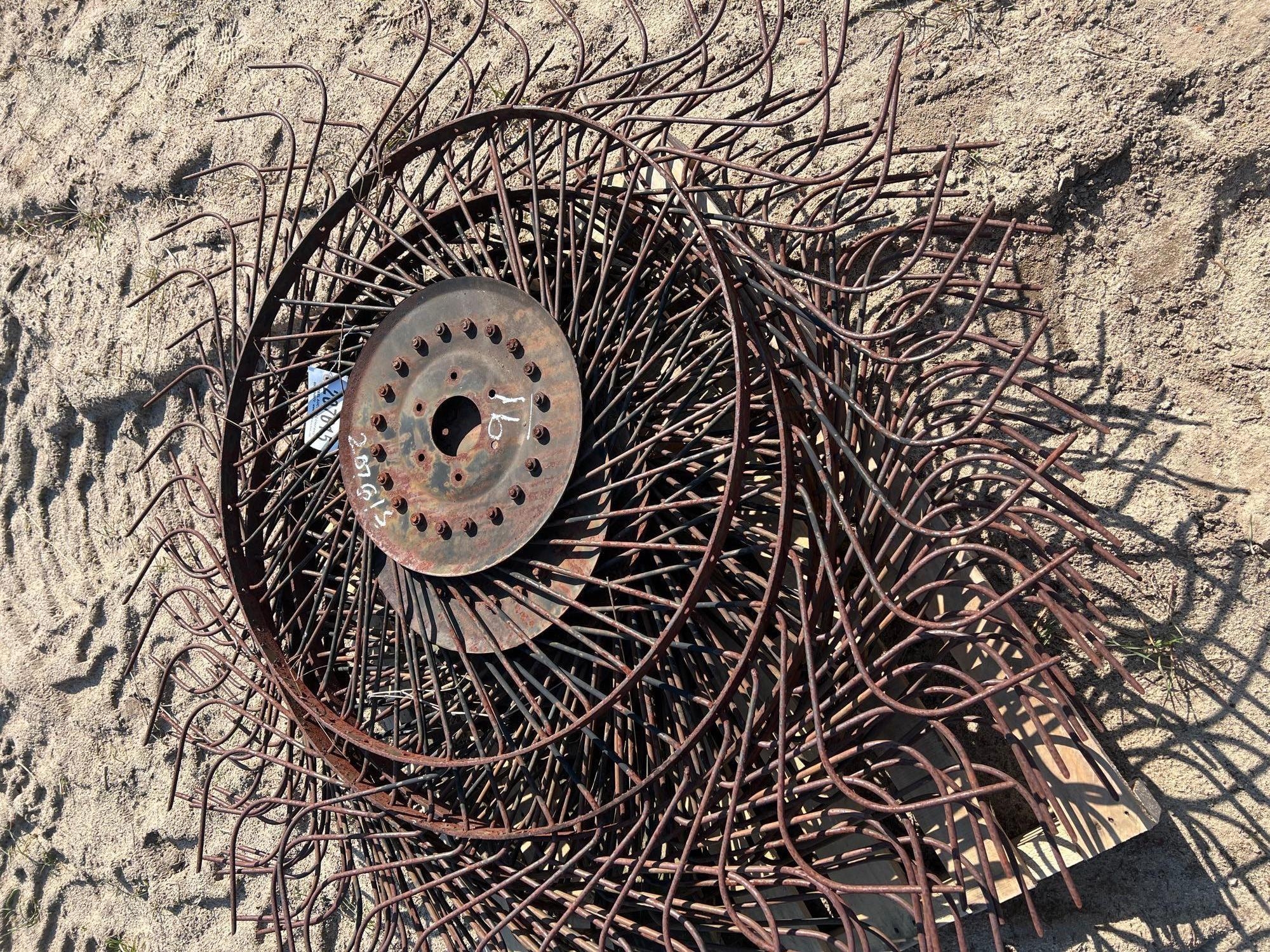 PALLET OF HAY RAKE WHEELS (A63290)