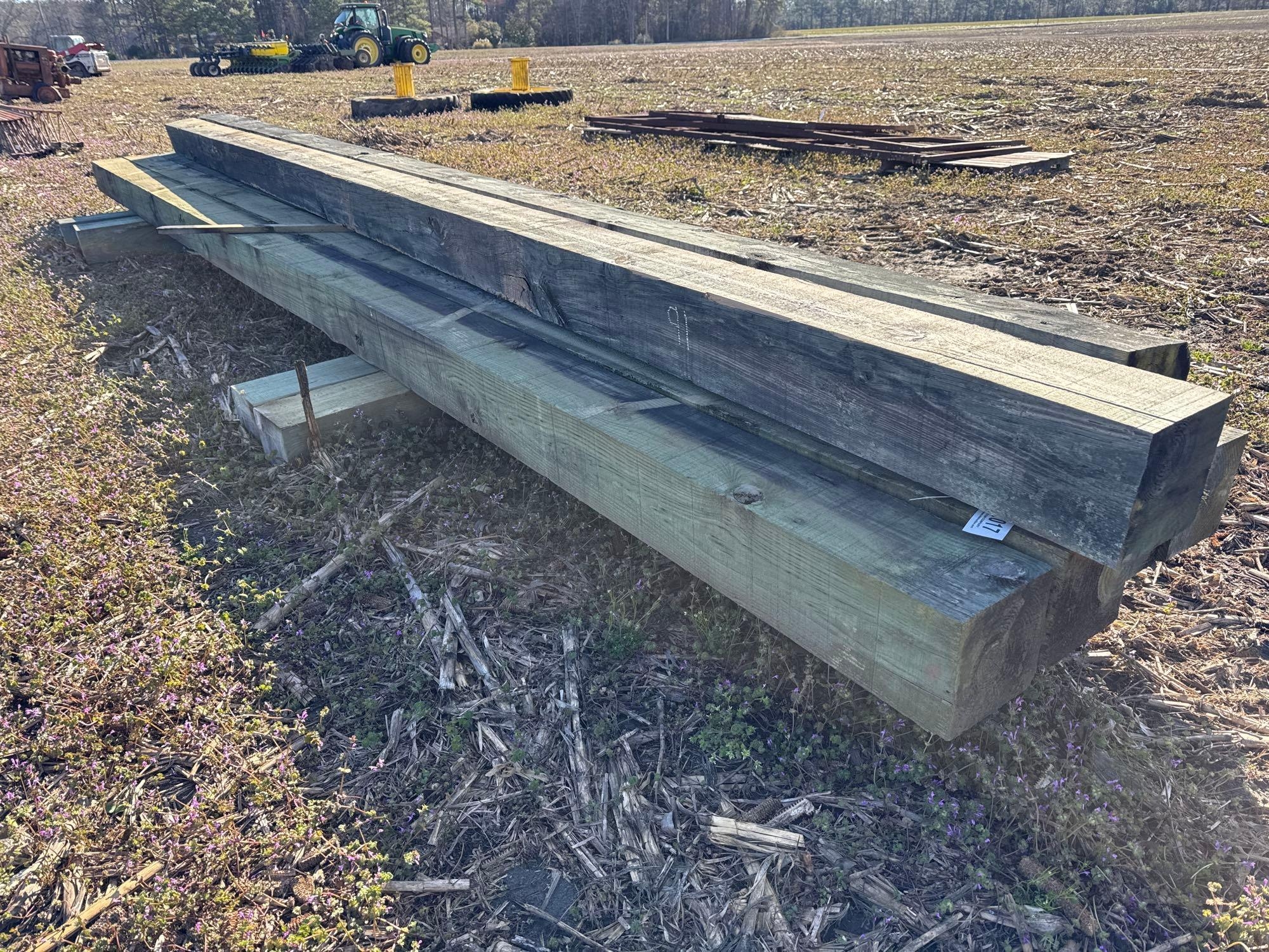 (6) 8" X 8" TREATED TIMBERS (A63291)