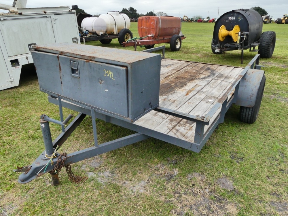 7'x10' Single Axle Homemade Trailer (A57149)