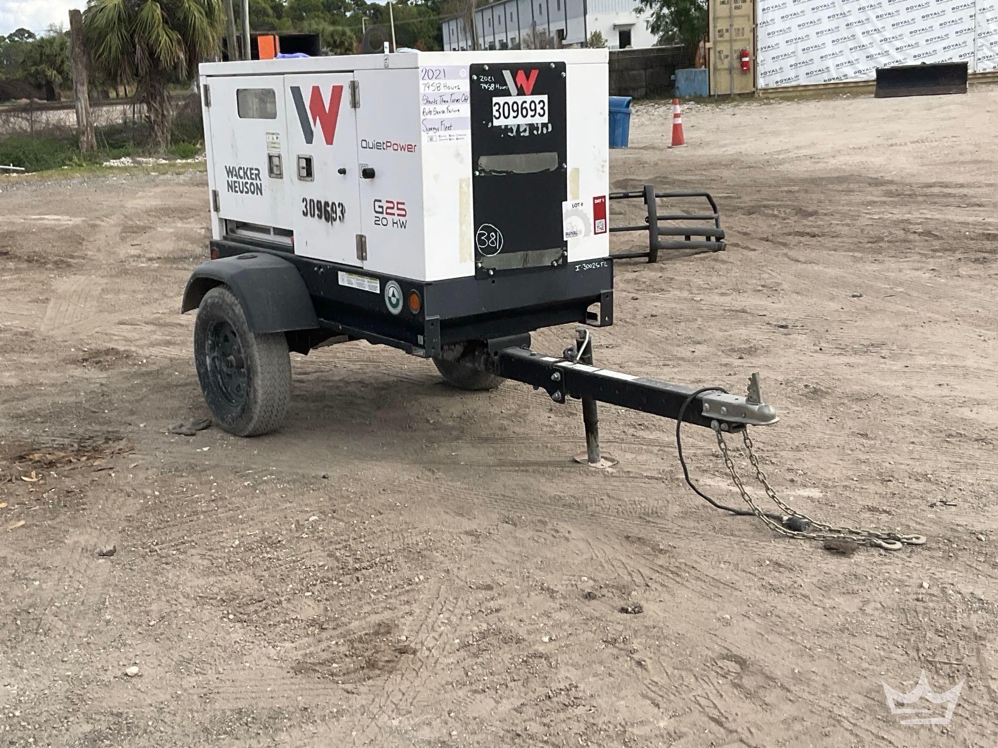 2021 Walker Neuson G25 Quiet Power 20kW Towable Generator (A61572)