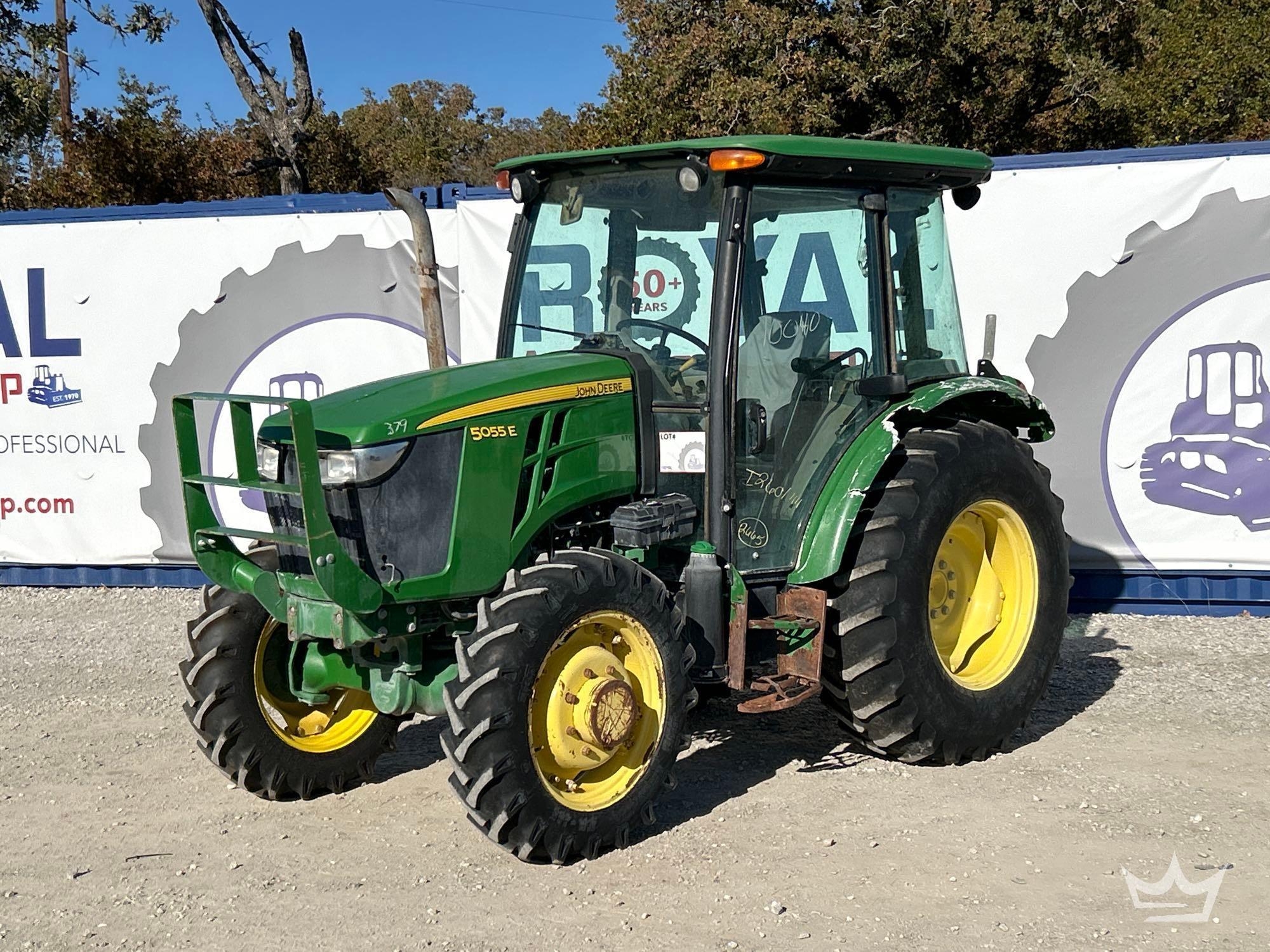 2016 John Deere 5055E 4WD 59HP Utility Tractor (A55973)