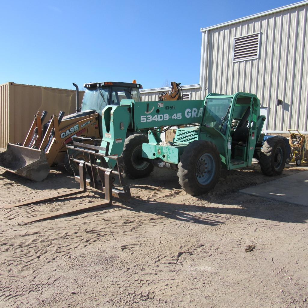Gradall 53409-45 Telehandler, Turbo Diesel Engine, 45' Reach, Rear Steer, 60" Forks, 6,699 Hours (A59076)