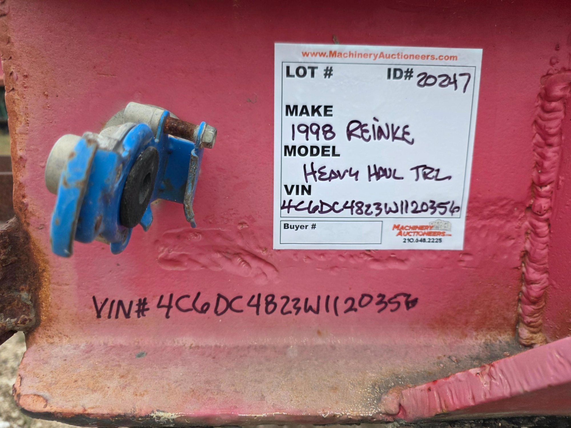 1998 REINKE TRAILER HEAVY HAUL TRAILER (A58214)