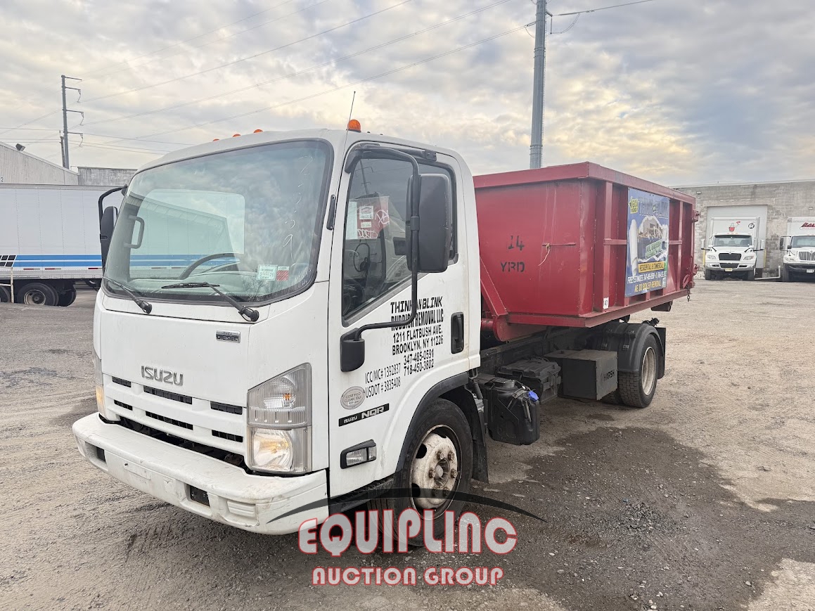 2014 ISUZU NRR SINGLE AXLE ROLL OFF TRUCK (A45678)