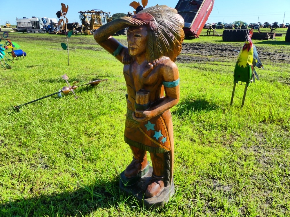 Wood Indian Statue (A53316)