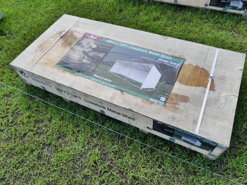 25'x12' Livestock Metal Shed (A53316)