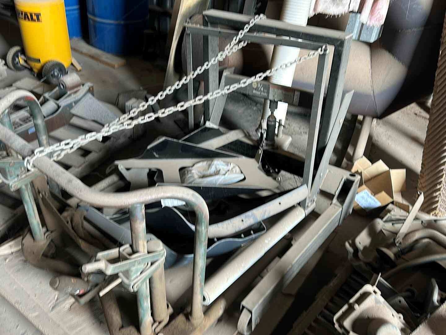 PALLET WITH 3/4TON DOLLY AND MISC TRUCK PARTS (A55745)