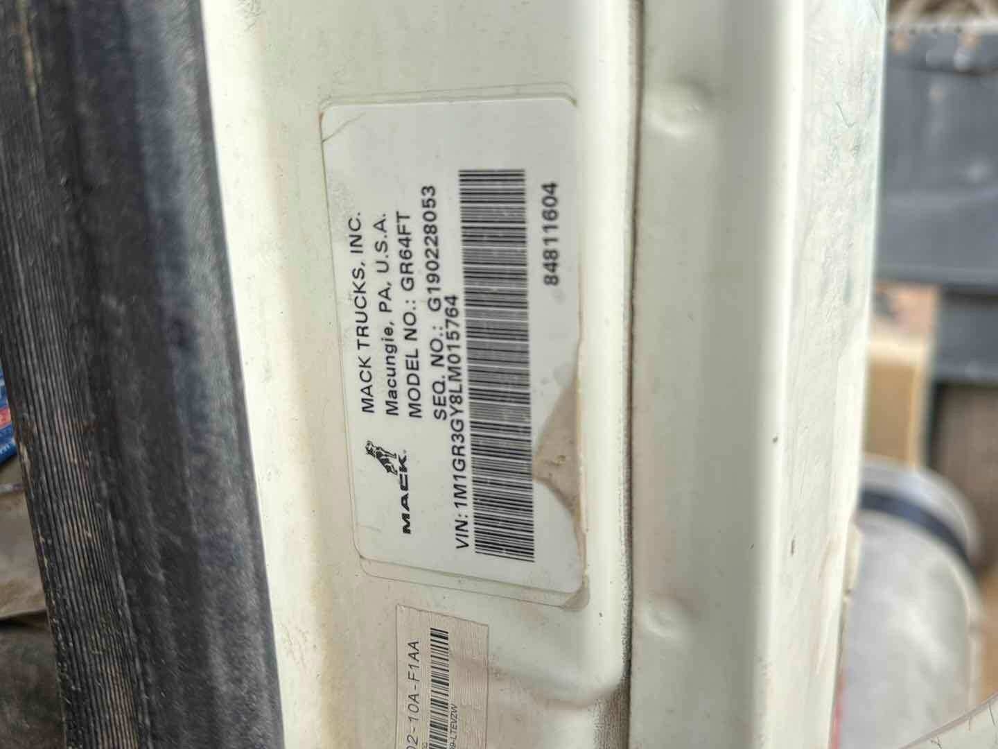 2020 MACK GRANITE (A58214)