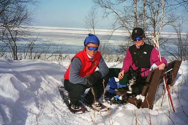 Snowshoe with Holly over Lake S.JPG