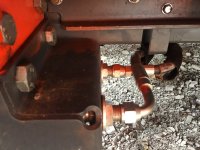 Overspray on Third Function Valve area after cutting and painting the Lower FEL support Bracke...JPG