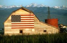 US Flag on barn with snow-capped mountains in background.jpg