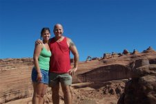 Us in across a canyon from Delicate Arch.jpg