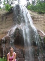 63  Steph in front of Smith Falls, the tallest water fall in Nebraska.jpg