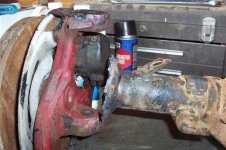 Ball Joint cut off and the  Chevy Wheel Spindle.jpg